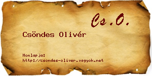 Csöndes Olivér névjegykártya